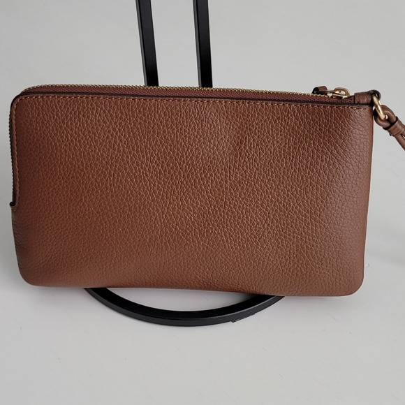 Coach Double Zip Wallet In Signature Canvas Refined Pebble Leather-Brown - Picture 5 of 12